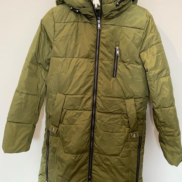 Orolay army green winter coat with hood - Picture 2 of 7